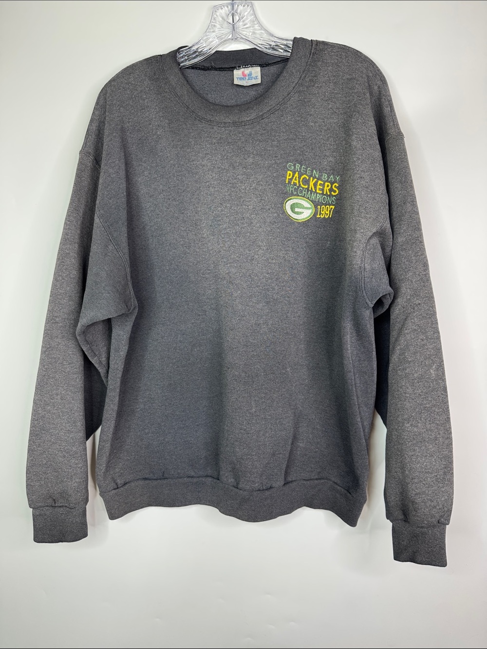 Vintage Tee Jays Green Bay Packers Gray Crew Sweatshirt XL
